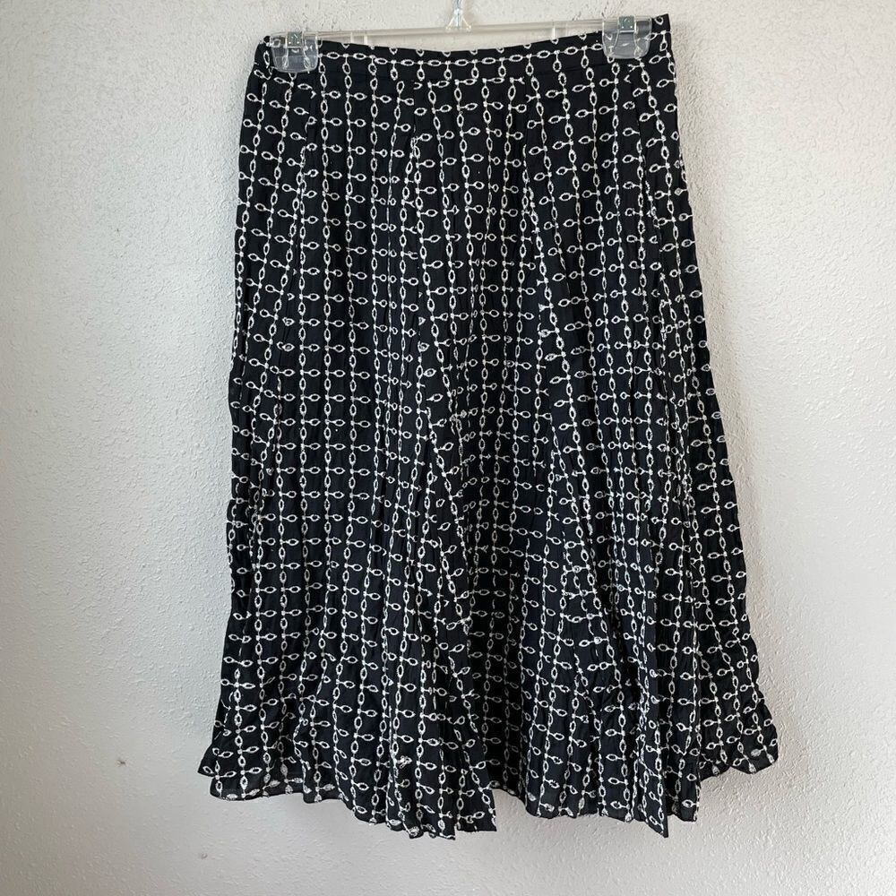 Dimri Black and White Stitched Midi Skirt Size S EUC